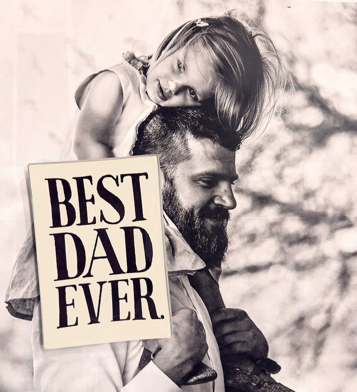 Best Dad Ever. Decoupage Glass Tray