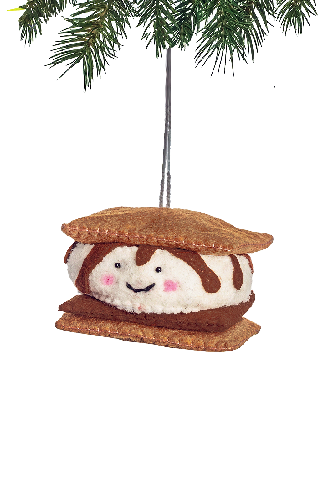 Hand-Sewn Felt S'more Christmas Ornament