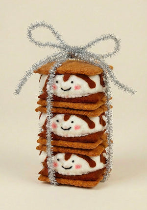 Hand-Sewn Felt S'more Christmas Ornament