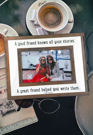 A Good Friend Knows All Your Stories Copper & Glass Photo Frame