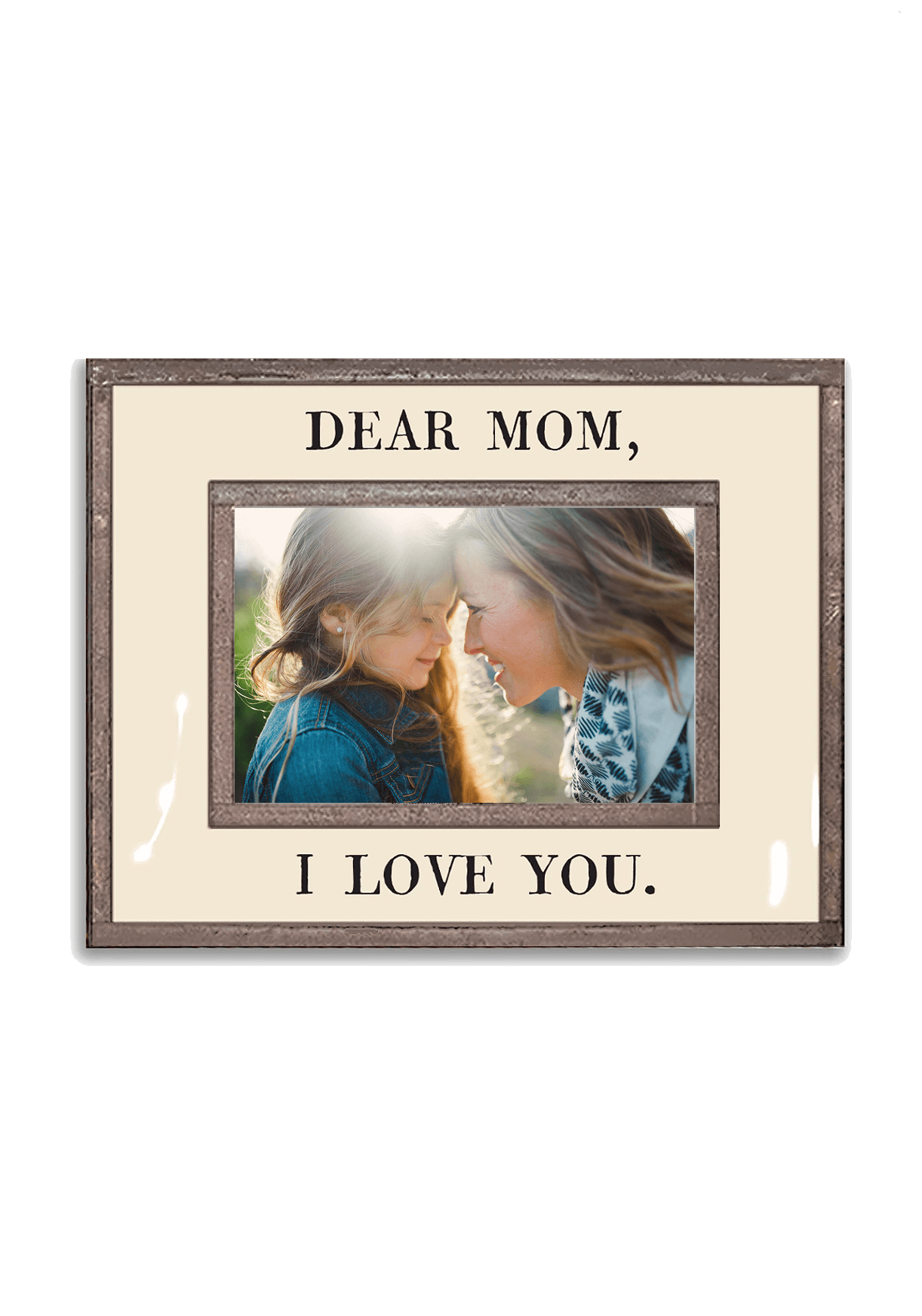 Dear Mom, I Love You Copper & Glass Photo Frame