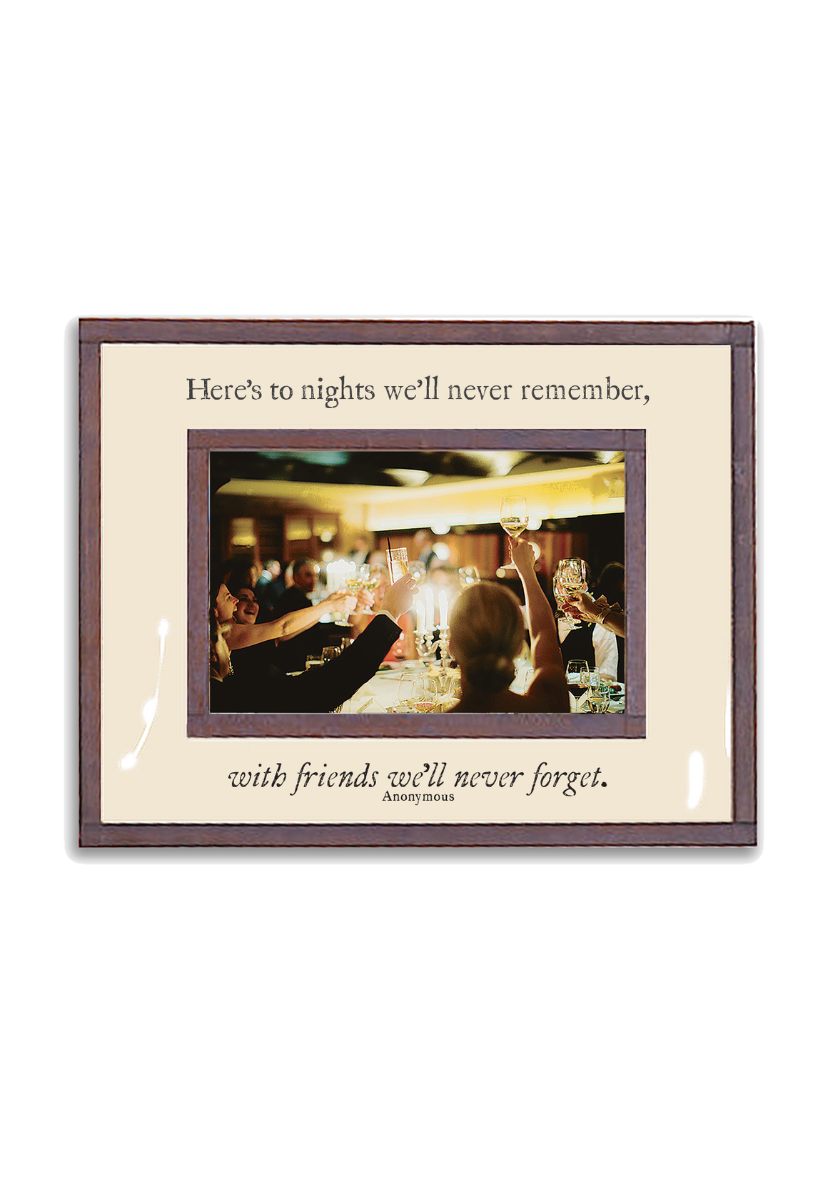 Bensgarden.com | Here's To Nights We'll Never Remember Copper & Glass Photo Frame - Ben's Garden. Made in New York City.