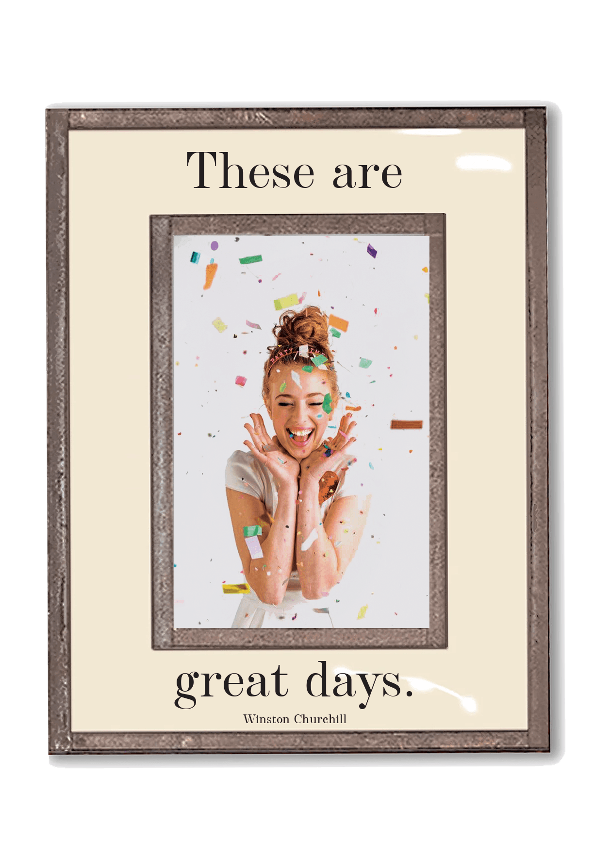 These Are Great Days Copper & Glass Photo Frame