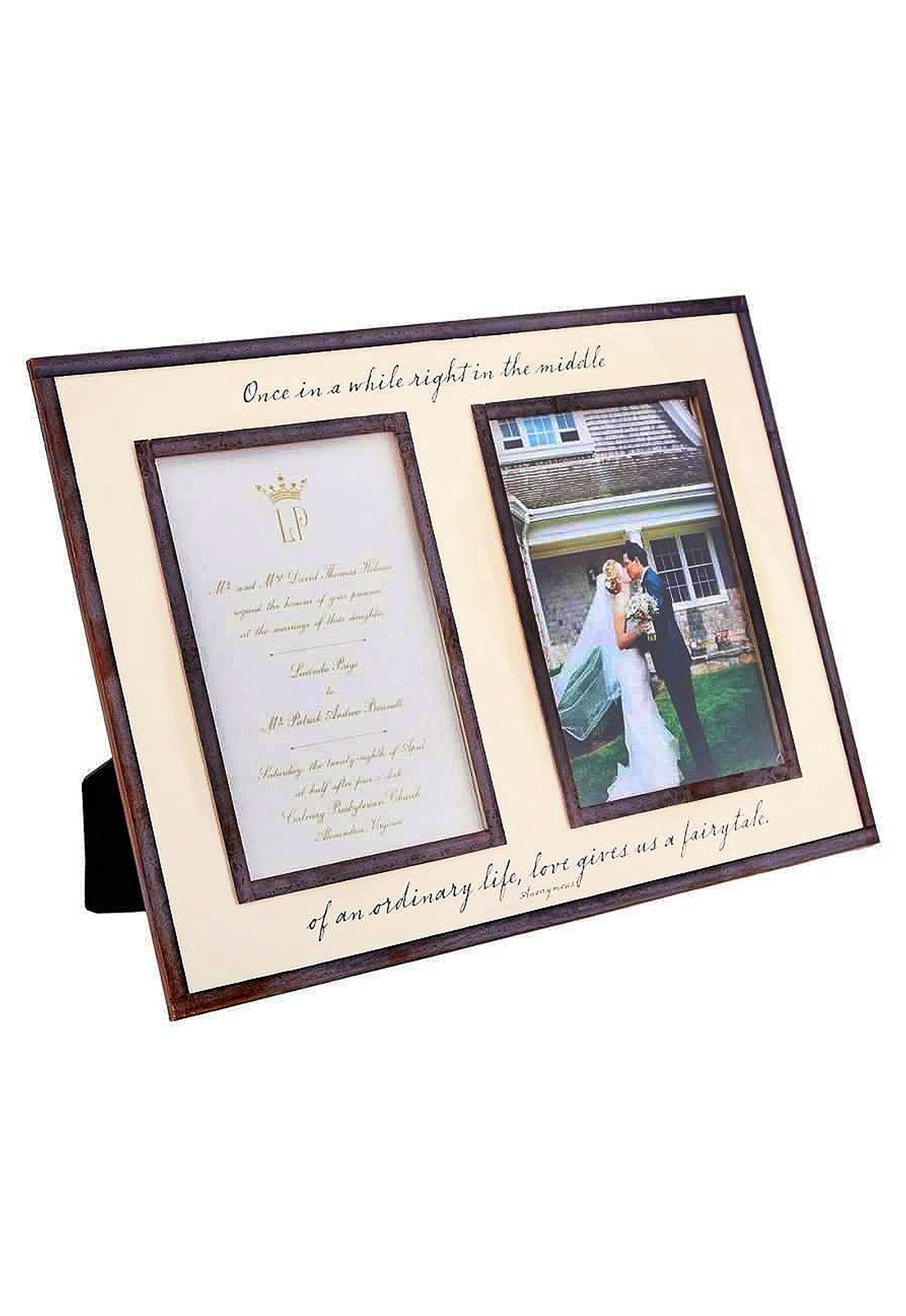 Once In A While, Double 5"x 7" Copper & Glass Photo Frame