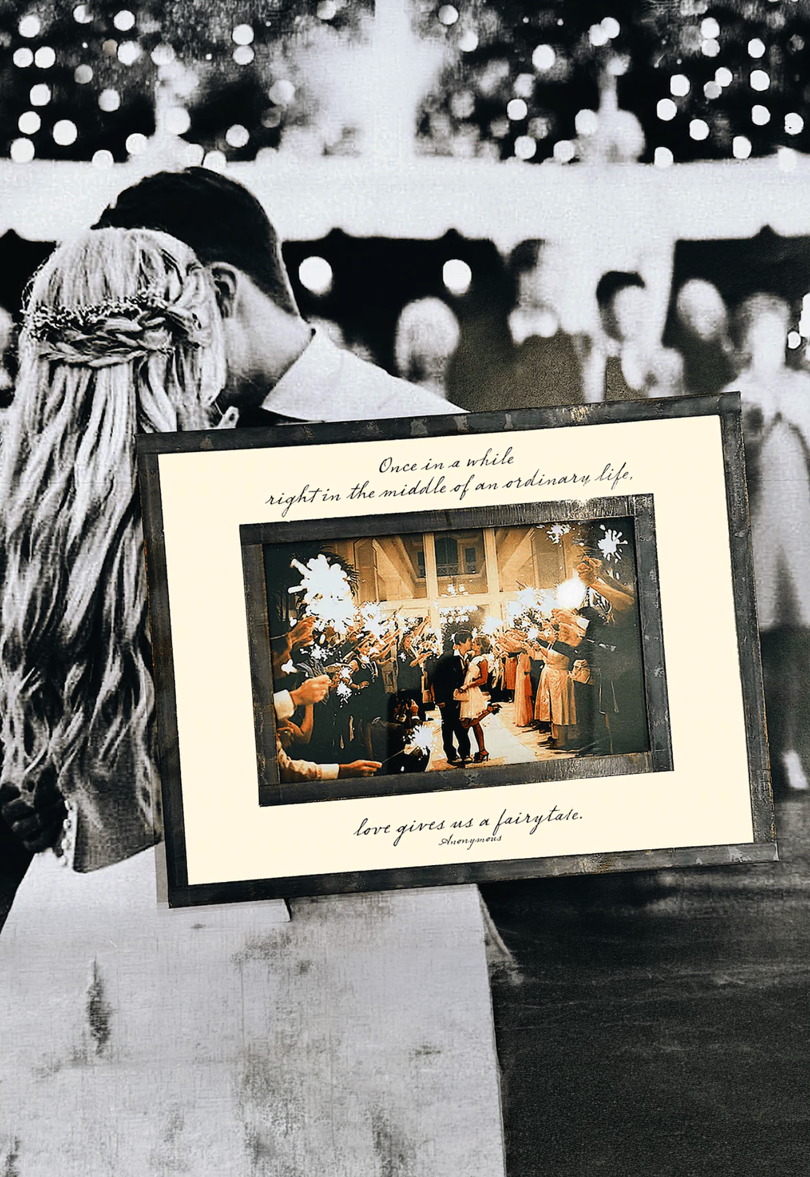 Once In A While Life Gives You A Fairytale Copper & Glass Photo Frame