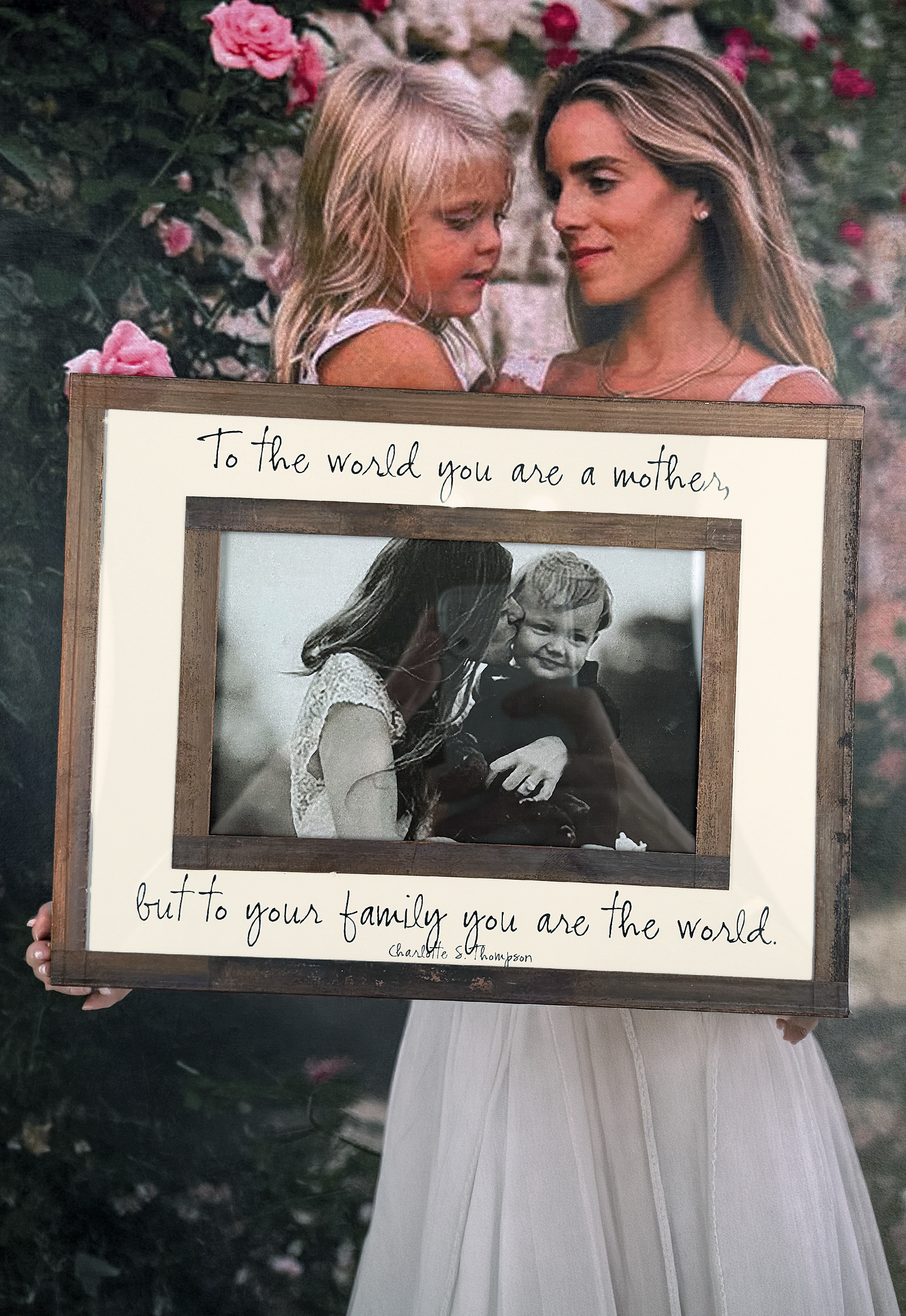 To The World You Are A Mother Copper & Glass Photo Frame
