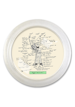 Golf Sketch 4" Round Glass Coaster