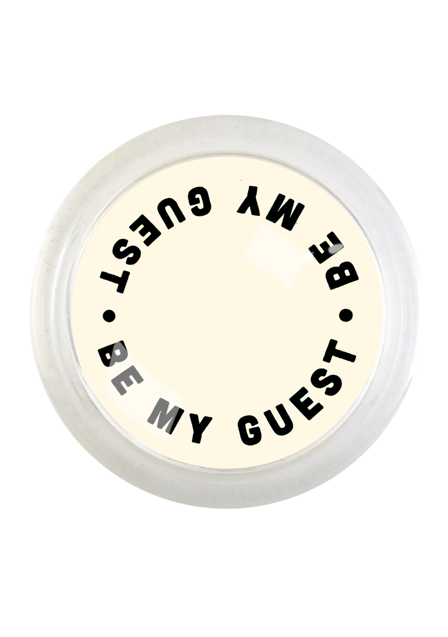 My My Guest Cream 4" Round Glass Coaster