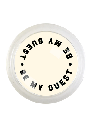 My My Guest Cream 4" Round Glass Coaster
