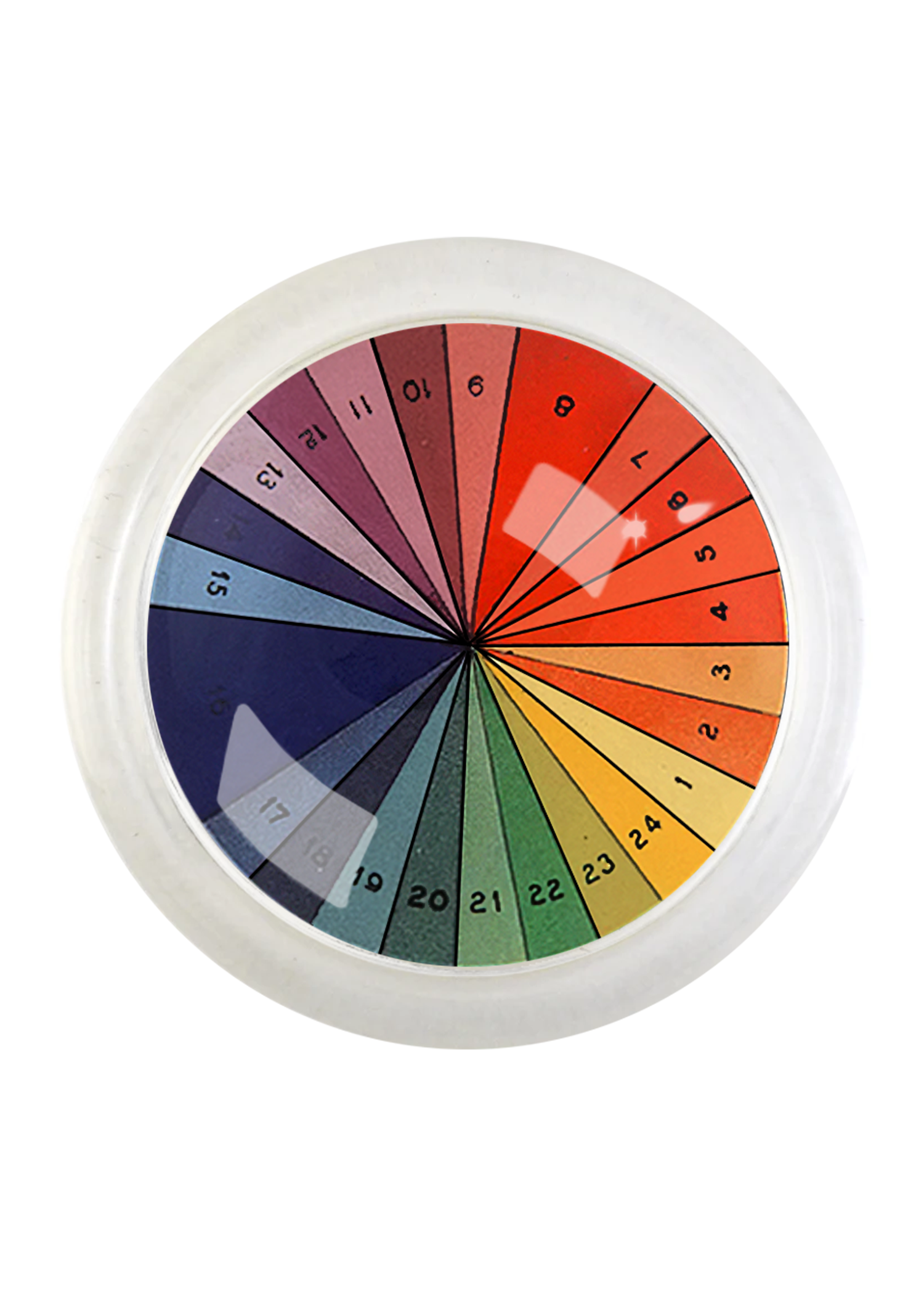 Color Spectrum Study 4" Round Glass Coaster