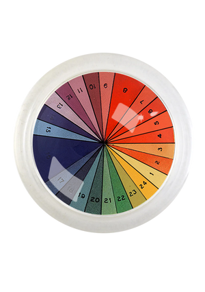 Color Spectrum Study 4" Round Glass Coaster