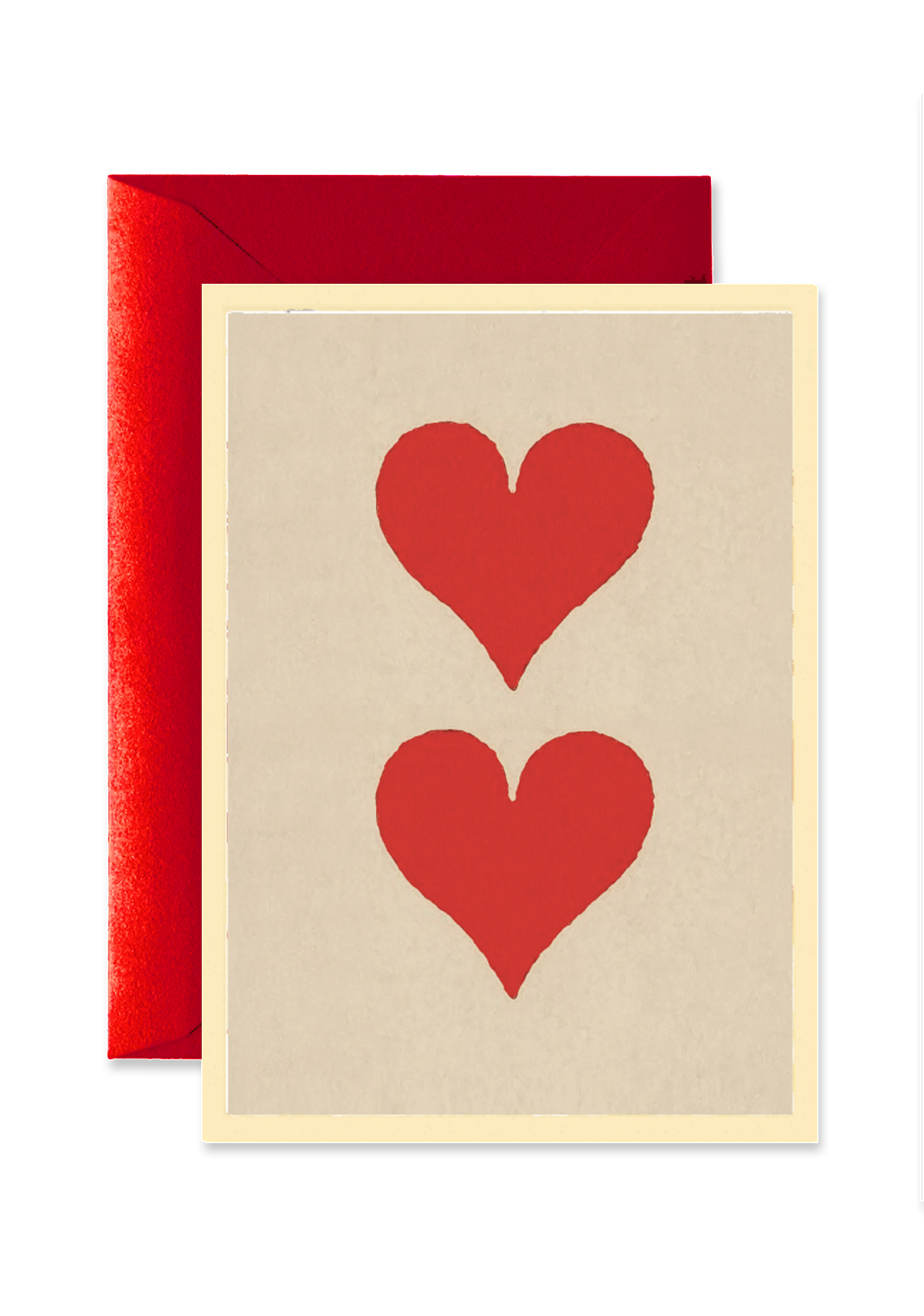 18th Century Hearts Blank A7 Greeting Card