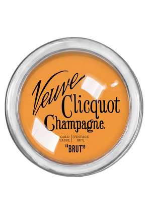 Veuve Clicquot Brut Text 4" Round Glass Coaster