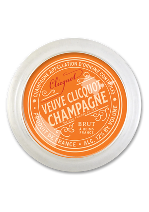 Veuve Cliciquot Champagne Brut 4" Round Glass Coaster