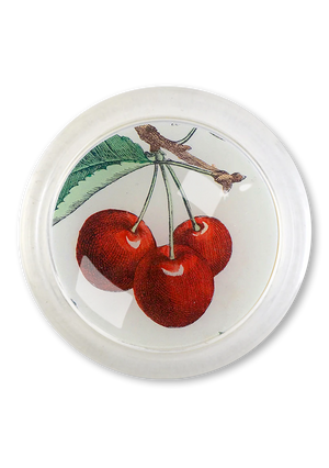 Cherry 4" Round Glass Coaster
