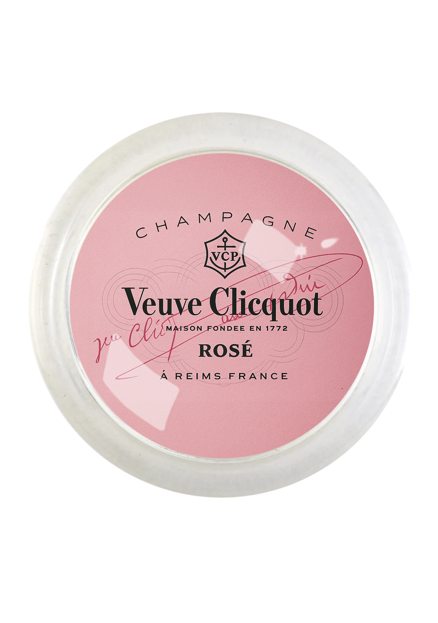 Veuve Clicquot Rose 4" Round Glass Coaster