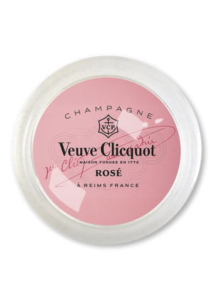 Veuve Clicquot Rose 4" Round Glass Coaster