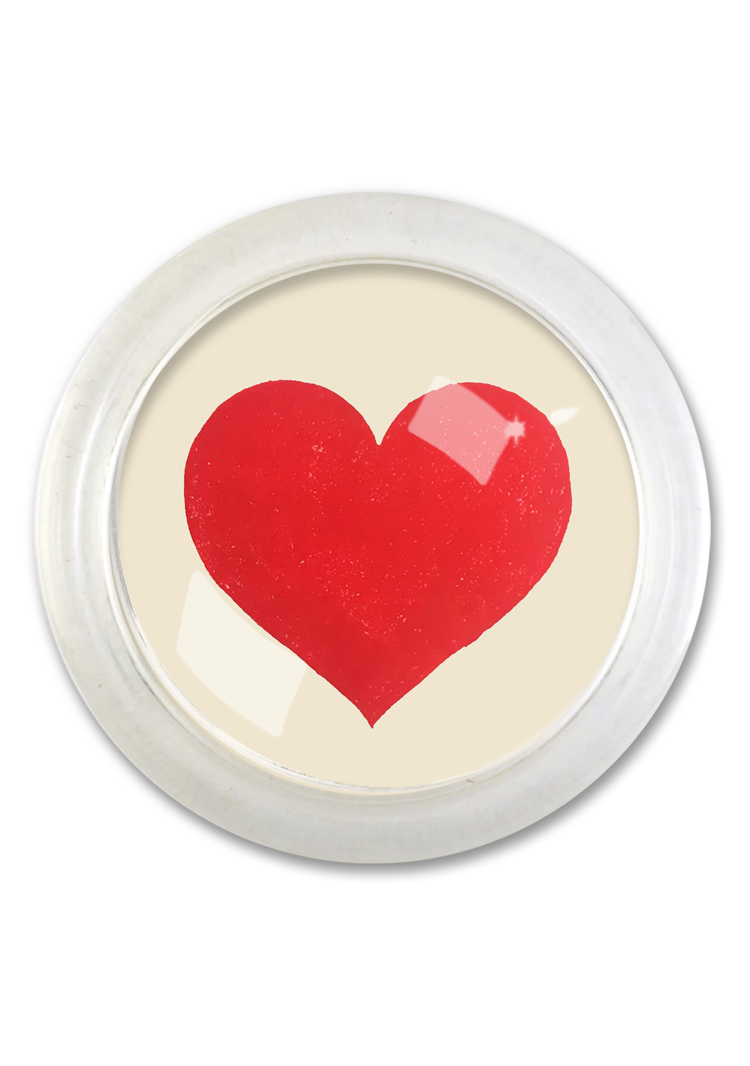 My Heart Is Full 4" Round Glass Coaster