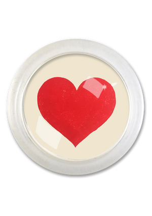 My Heart Is Full 4" Round Glass Coaster