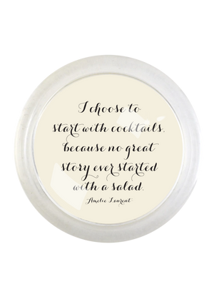 I Choose To Start 4" Round Glass Coaster