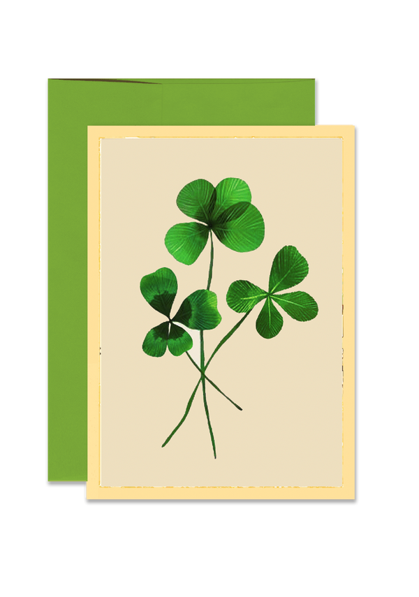 Ben's Garden | Three Lucky Clover Folded Greeting Card