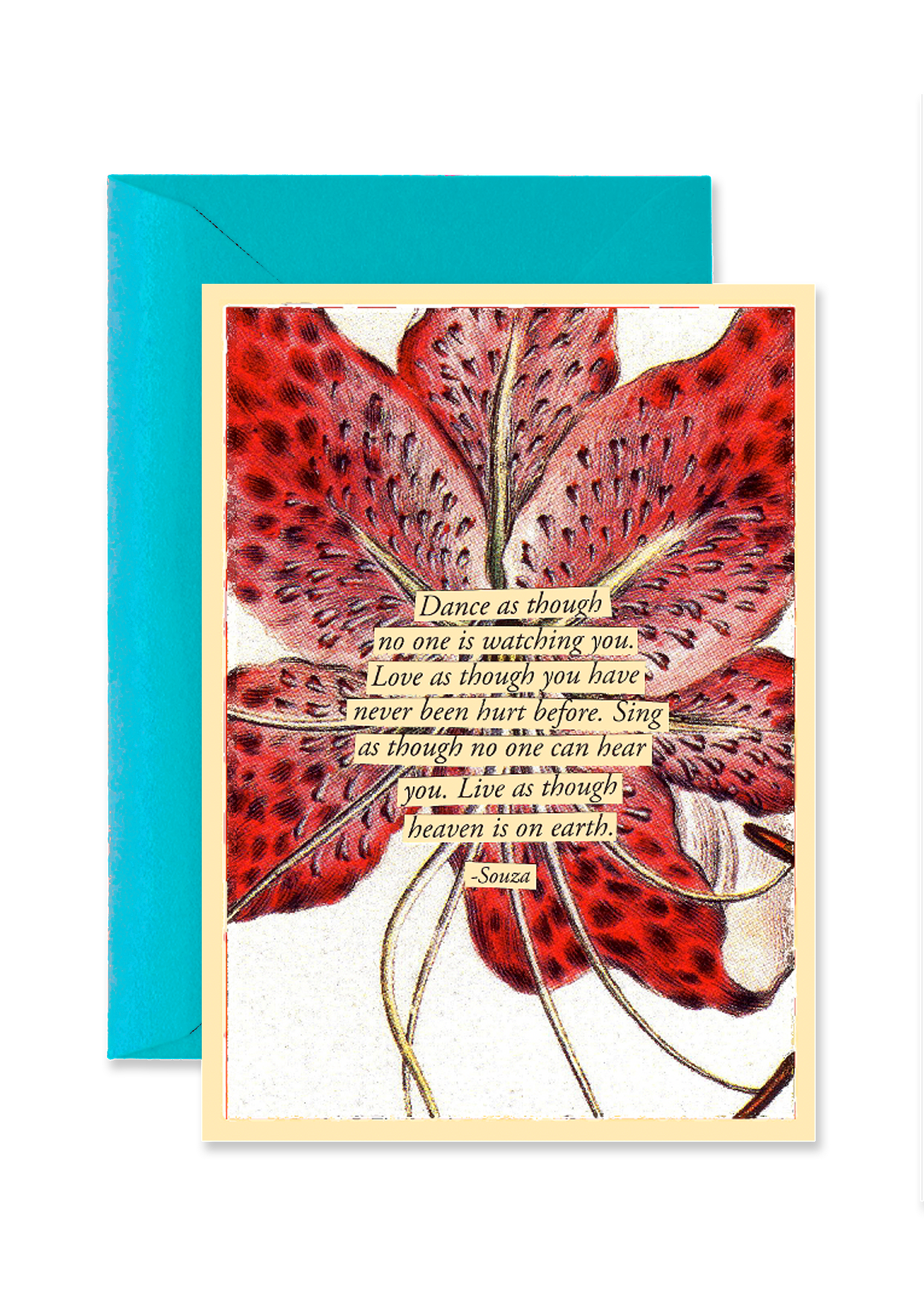 Dance as Though Stargazer Lily Blank A7 Greeting Card