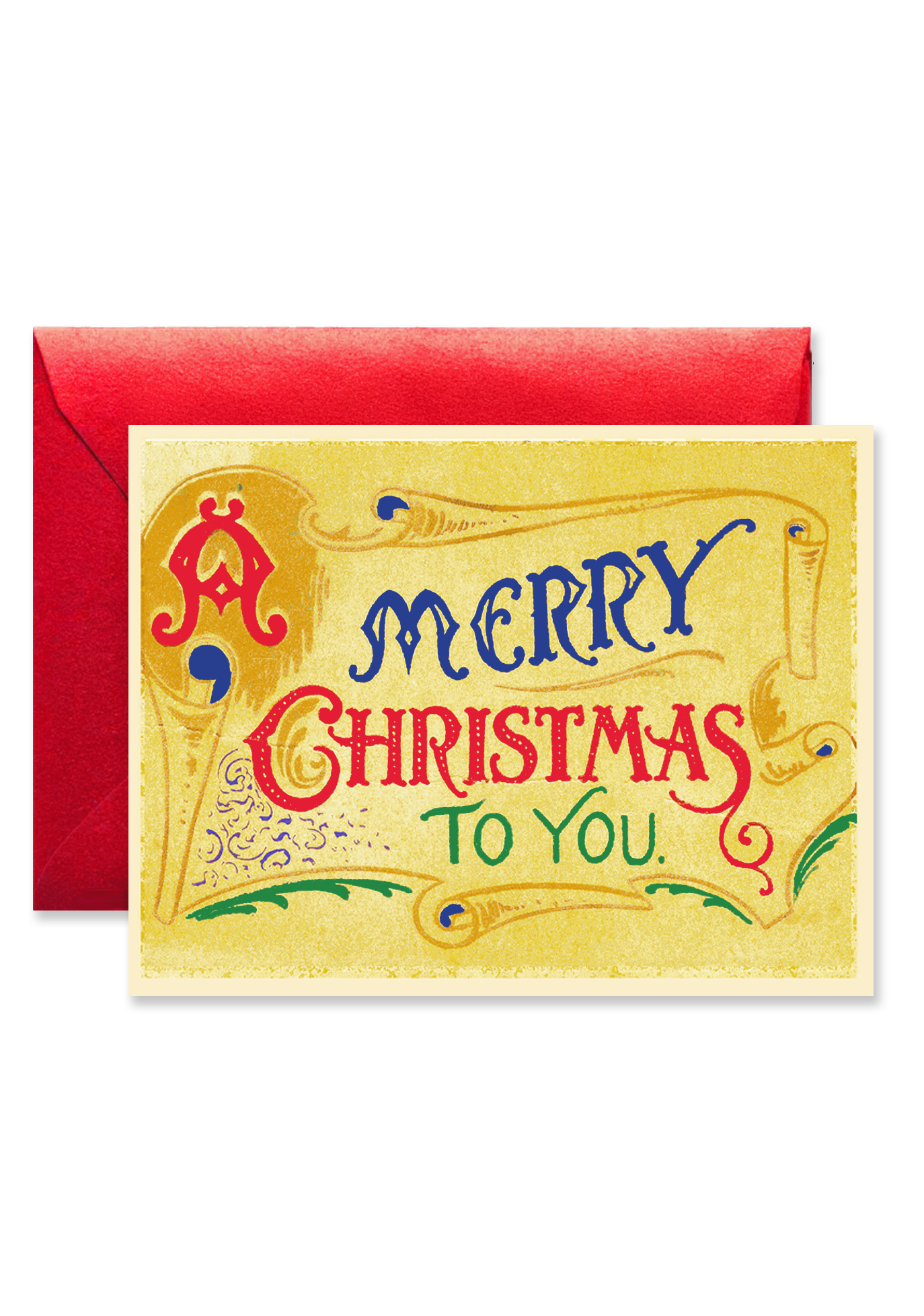 Vintage "A Merry Christmas To You" Blank A7 Greeting Card