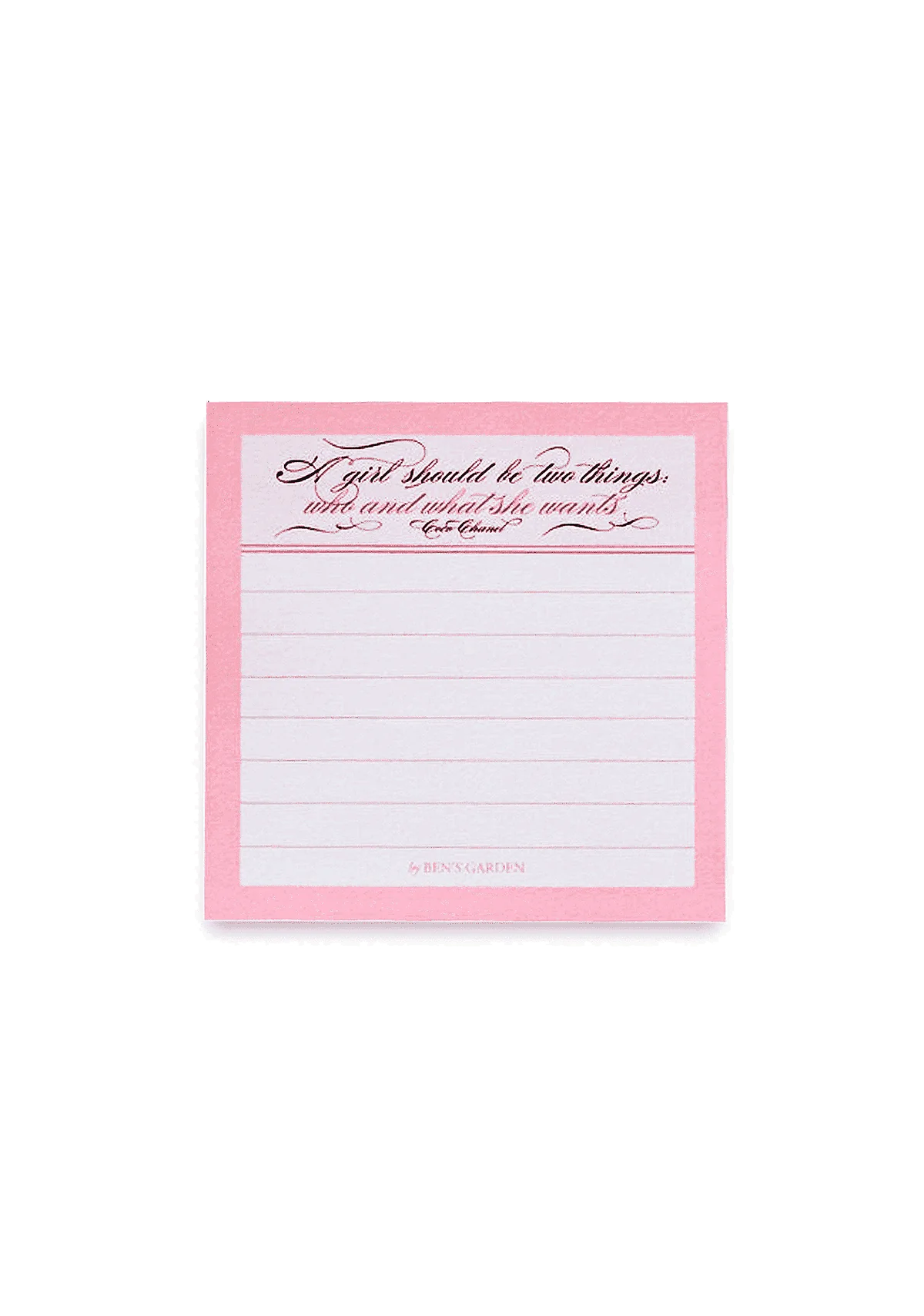 Who And What She Wants Post-it Pad