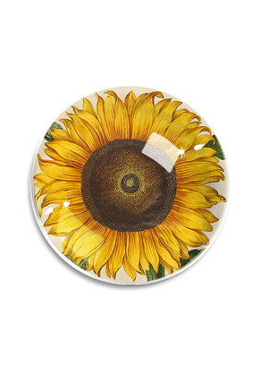 Bensgarden.com | Sunflower No.3 French Crystal Dome Paperweight - Ben's Garden. Made in New York City.