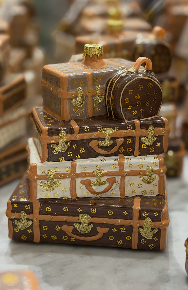 Fancy LV Luggage Luxury Christmas Ornament - Bensgarden.com