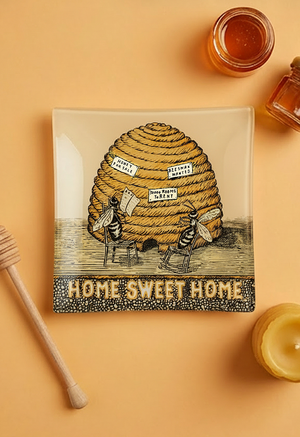 Hive & Hearth Golden Beehive Apiary Decoupage Tray