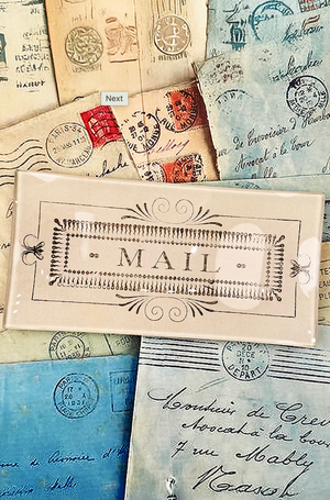 Royal Mail Decoupage Glass Tray