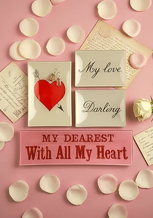 My Love Spencer Cursive Decoupage Glass Tray