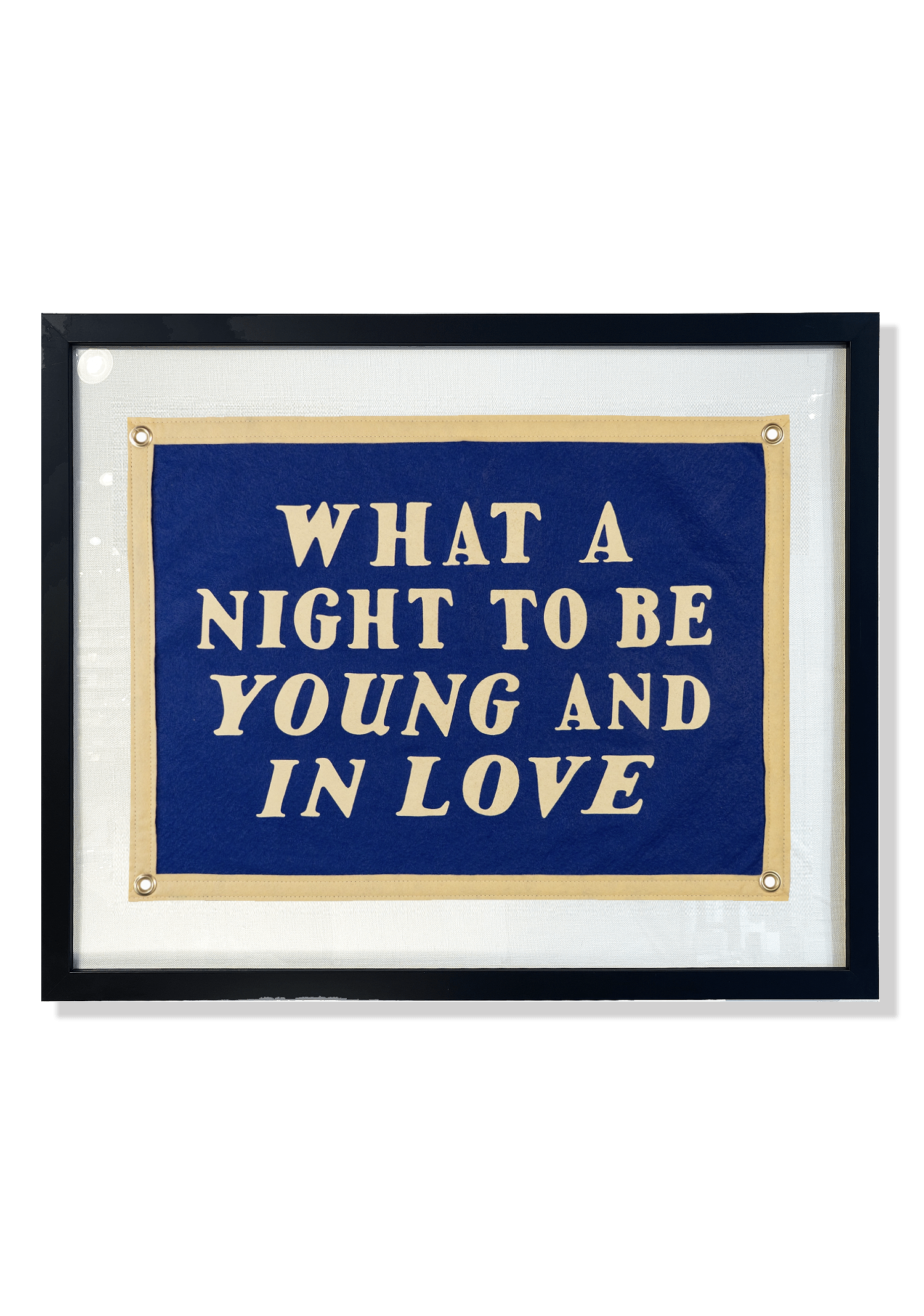 Handcrafted What A Night To Be In Love Cut-And-Sewn Wool Felt Flag