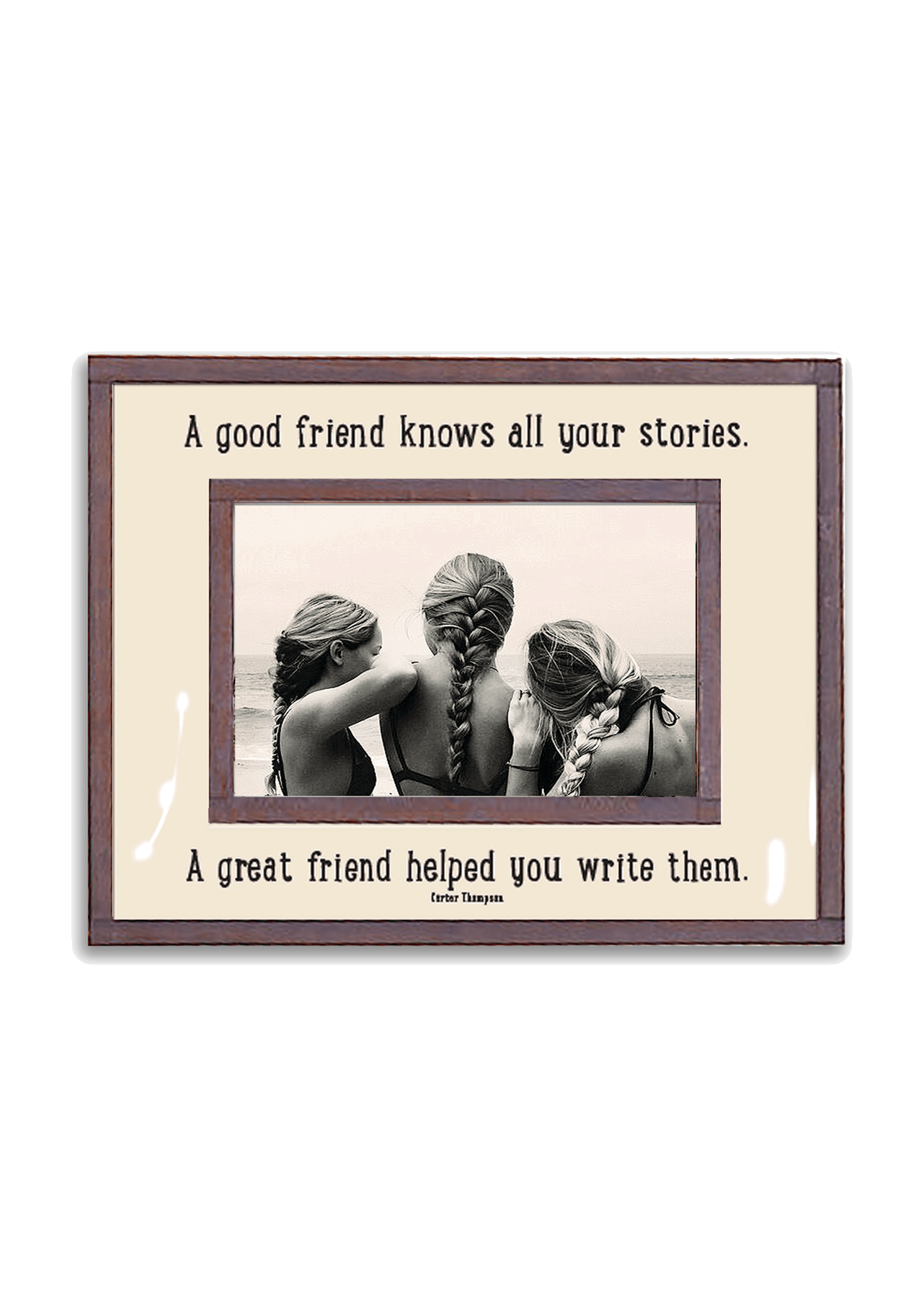 A Good Friend Knows All Your Stories Copper & Glass Photo Frame - Bensgarden.com