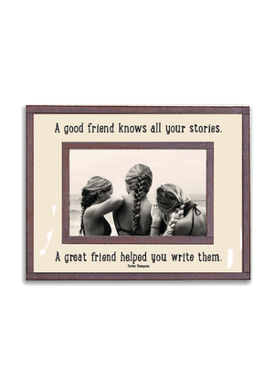 A Good Friend Knows All Your Stories Copper & Glass Photo Frame - Bensgarden.com