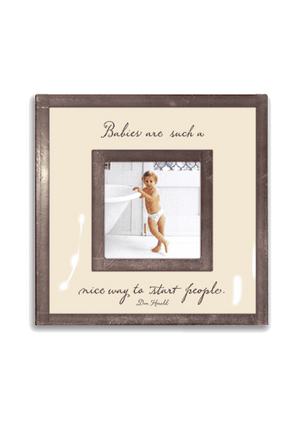 Babies Are Such Nice Ways 3"x 3" Copper & Glass Photo Frame - Bensgarden.com