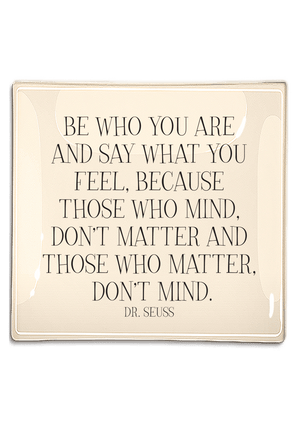 Be Who You Are Decoupage Glass Tray - Bensgarden.com