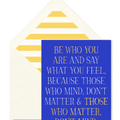 Be Who You Are Greeting Card, Single Folded Card - Bensgarden.com