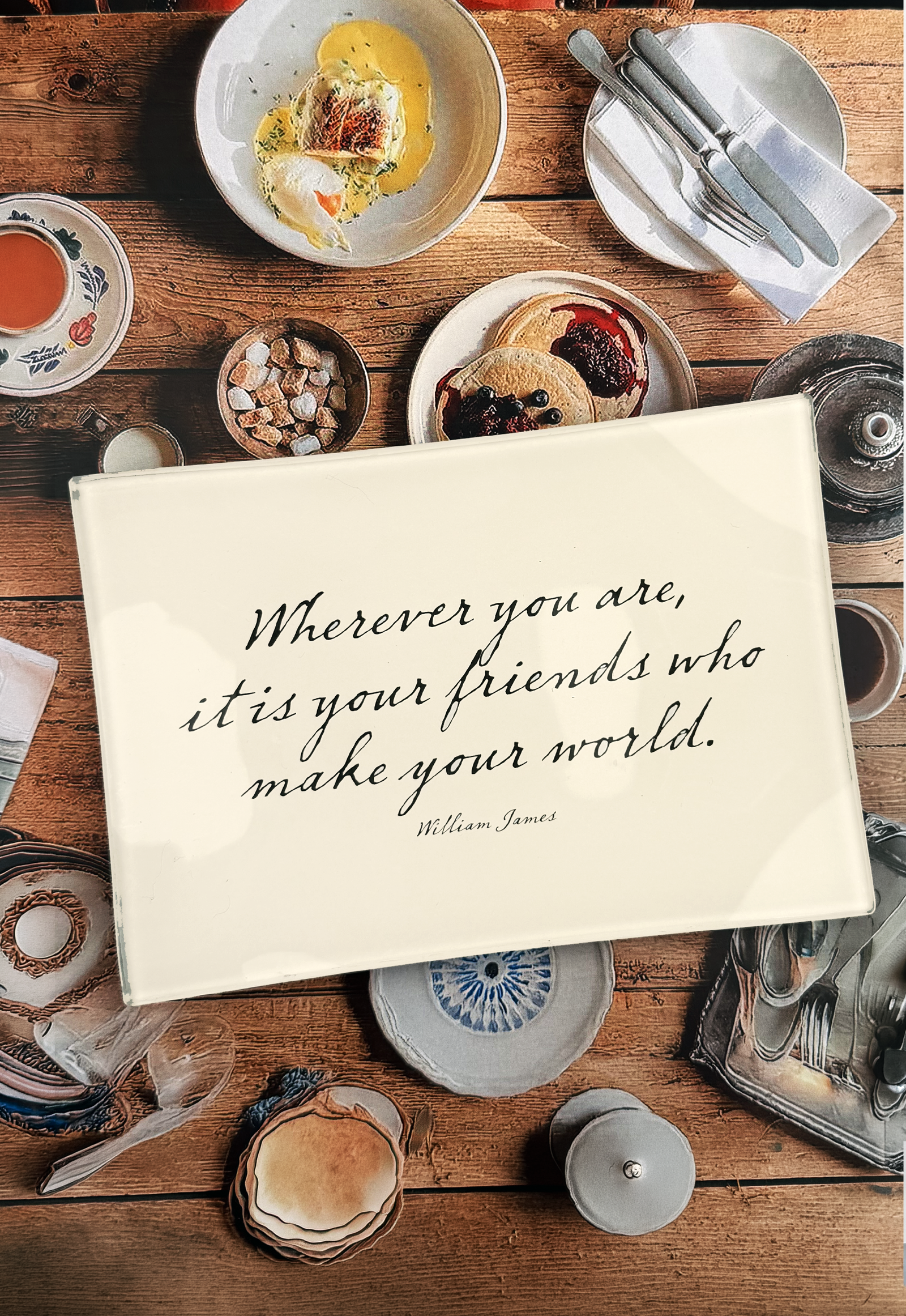 Wherever You Are Decoupage Glass Tray