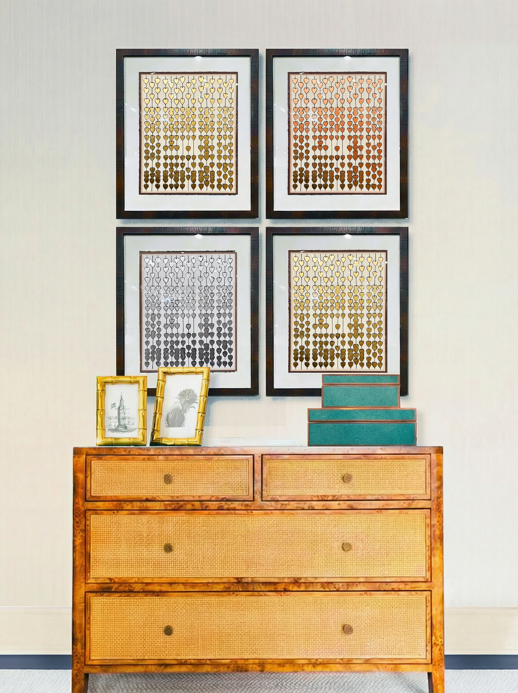 Ben's Garden | Cartier Heart String Gilded Artwork - Bensgarden.com