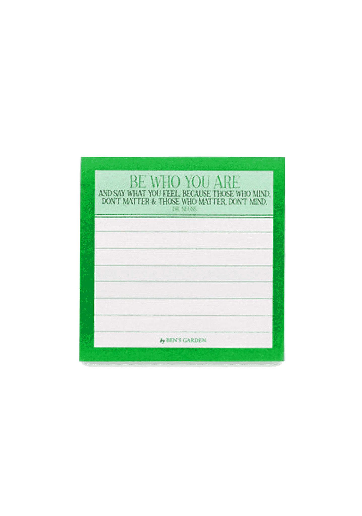 Ben's Garden Be Who You Are Scribble-It Stickies Pad