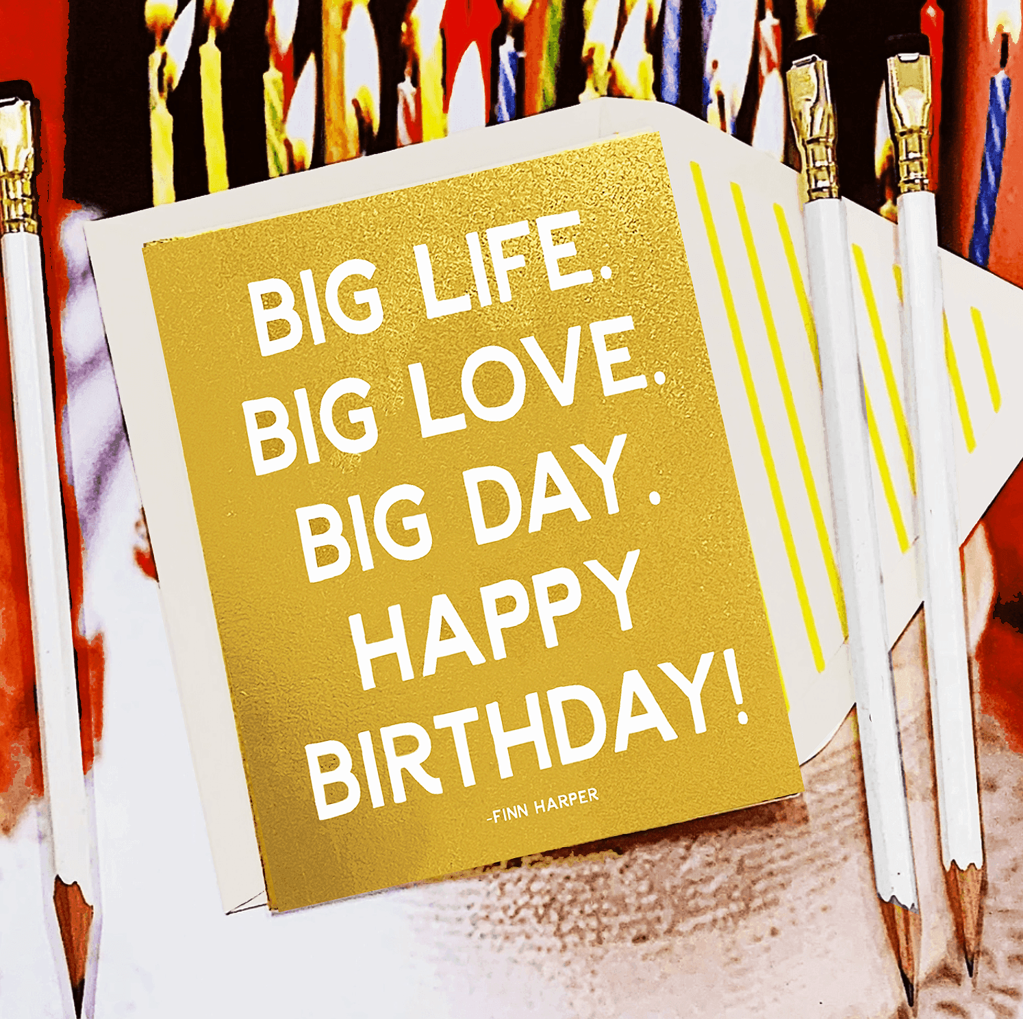 Big Life. Big Love. Big Day. Happy Birthday. Greeting Card, Single Folded Card - Bensgarden.com