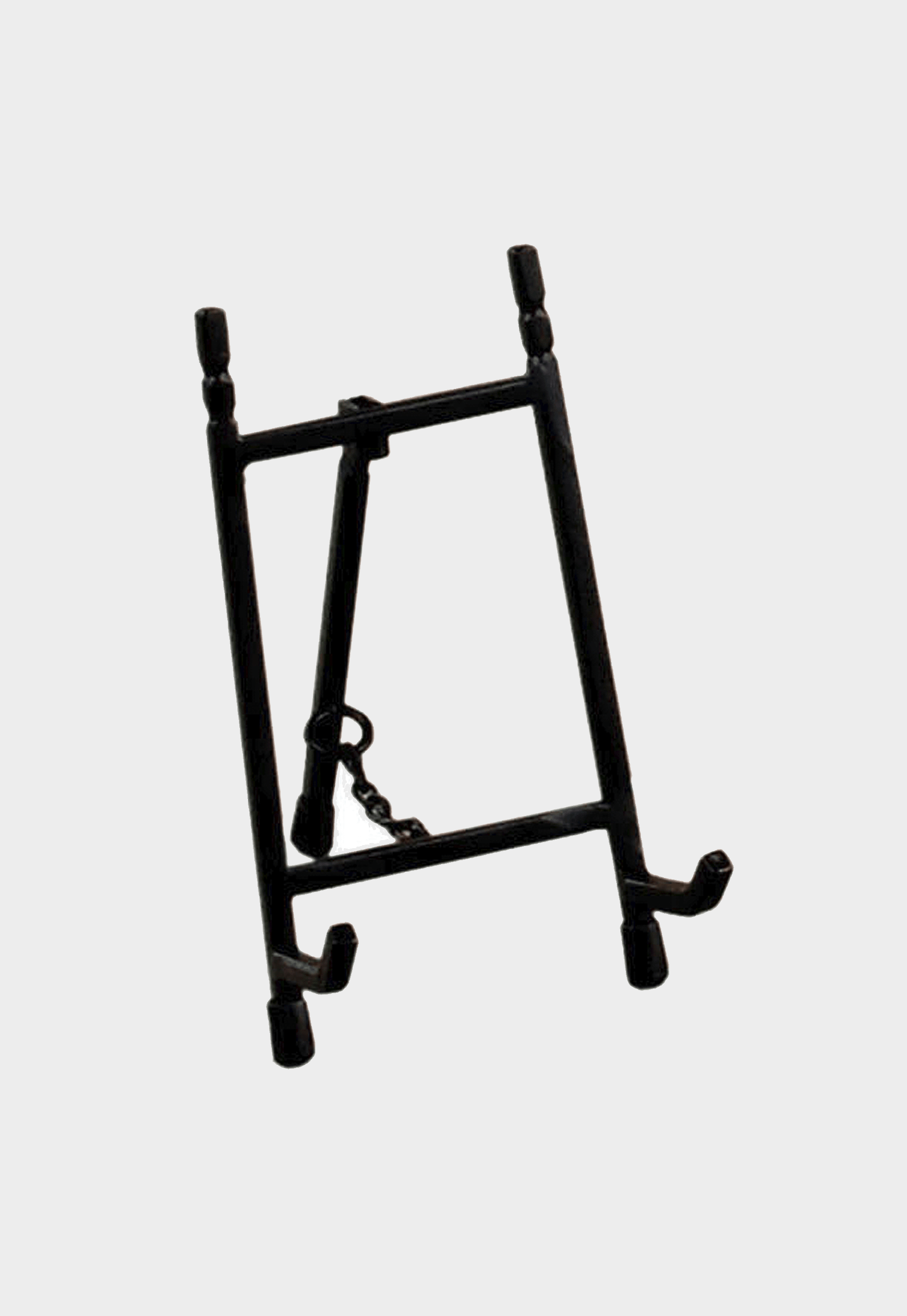 Classic Black Iron Gallery Easel For Decoupage Trays - Bensgarden.com