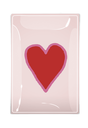 Crayon Heart Decoupage Glass Tray