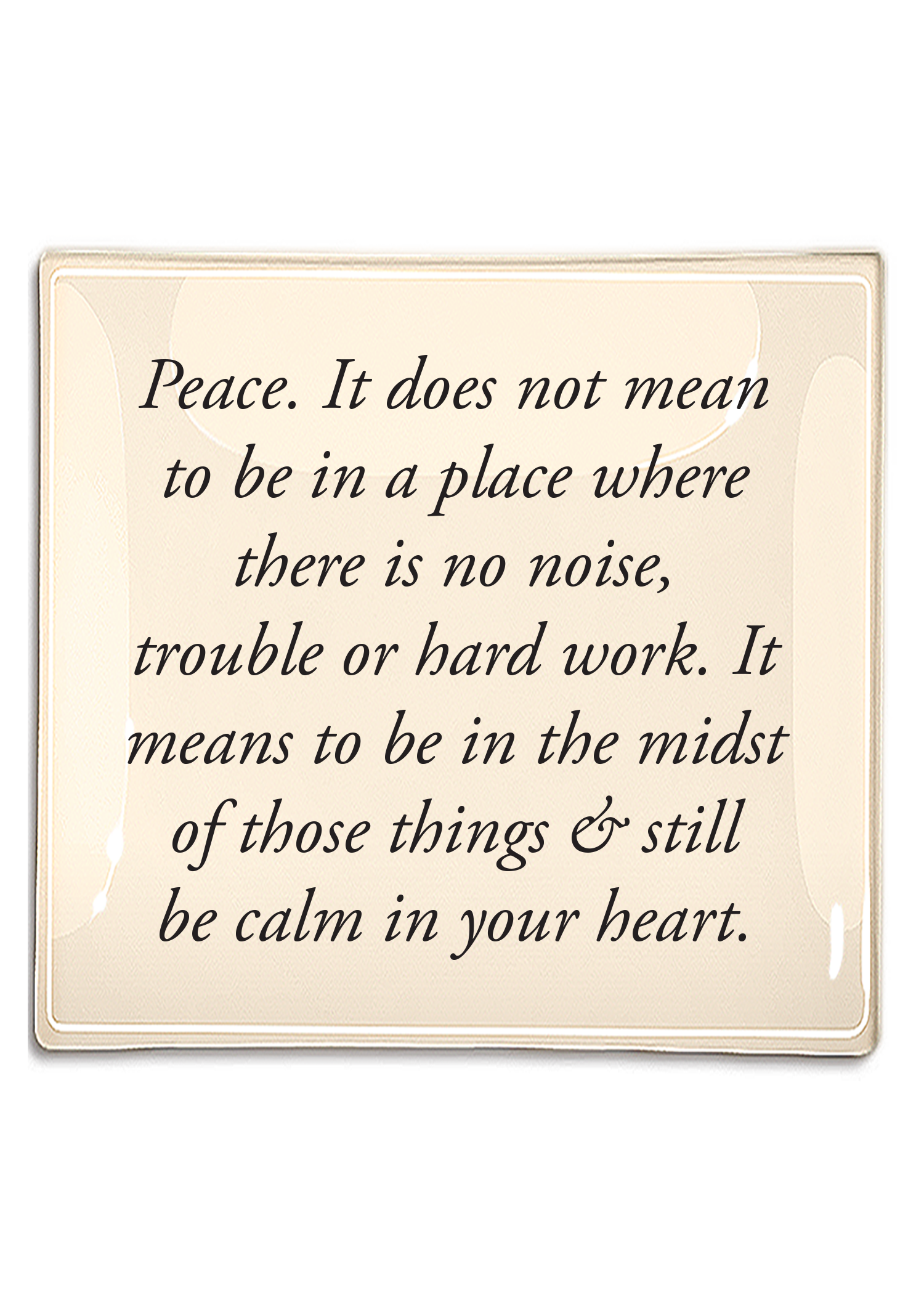 Peace. Decoupage Glass Tray