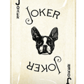 Frenchie Joker Playing Card Decoupage Glass Tray - Bensgarden.com