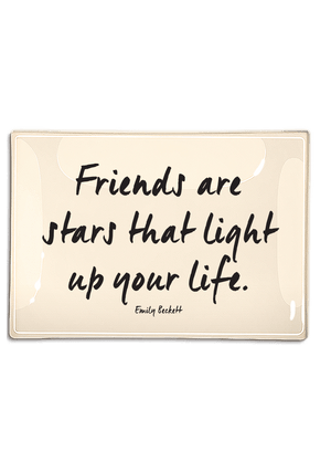 Friends Are Like Stars Decoupage Glass Tray - Bensgarden.com