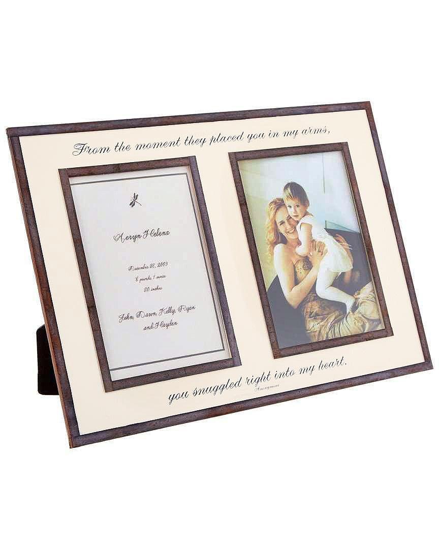 From The Moment They Placed You Double 5"x 7" Copper & Glass Photo Frame