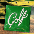 Golf Script Decoupage Glass Tray - Bensgarden.com